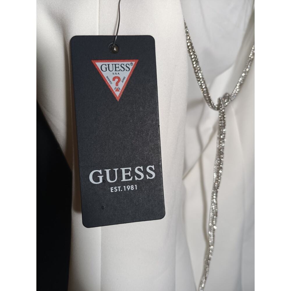 NWT Guess White Crystal Halter Mini Dress Women’s 6 Bridal Party Wedding Glam - Picture 3 of 9